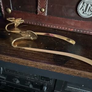 Antique Elegant Gold Butterfly Bookmark
